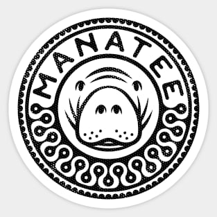 Manatee Iconic Design Sticker